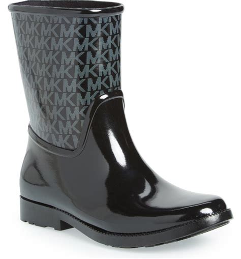 womens black rain boots michael kors|Michael Kors women's ankle boots.